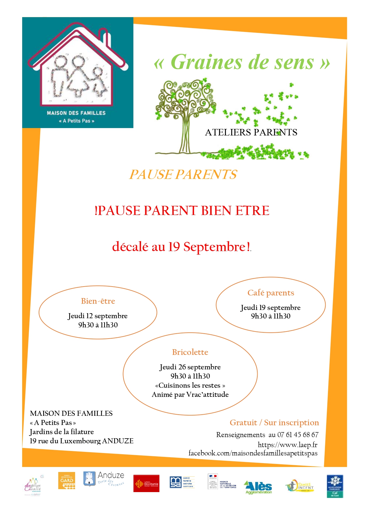 Pause Parents "bien être"remplace Pause Parents "café