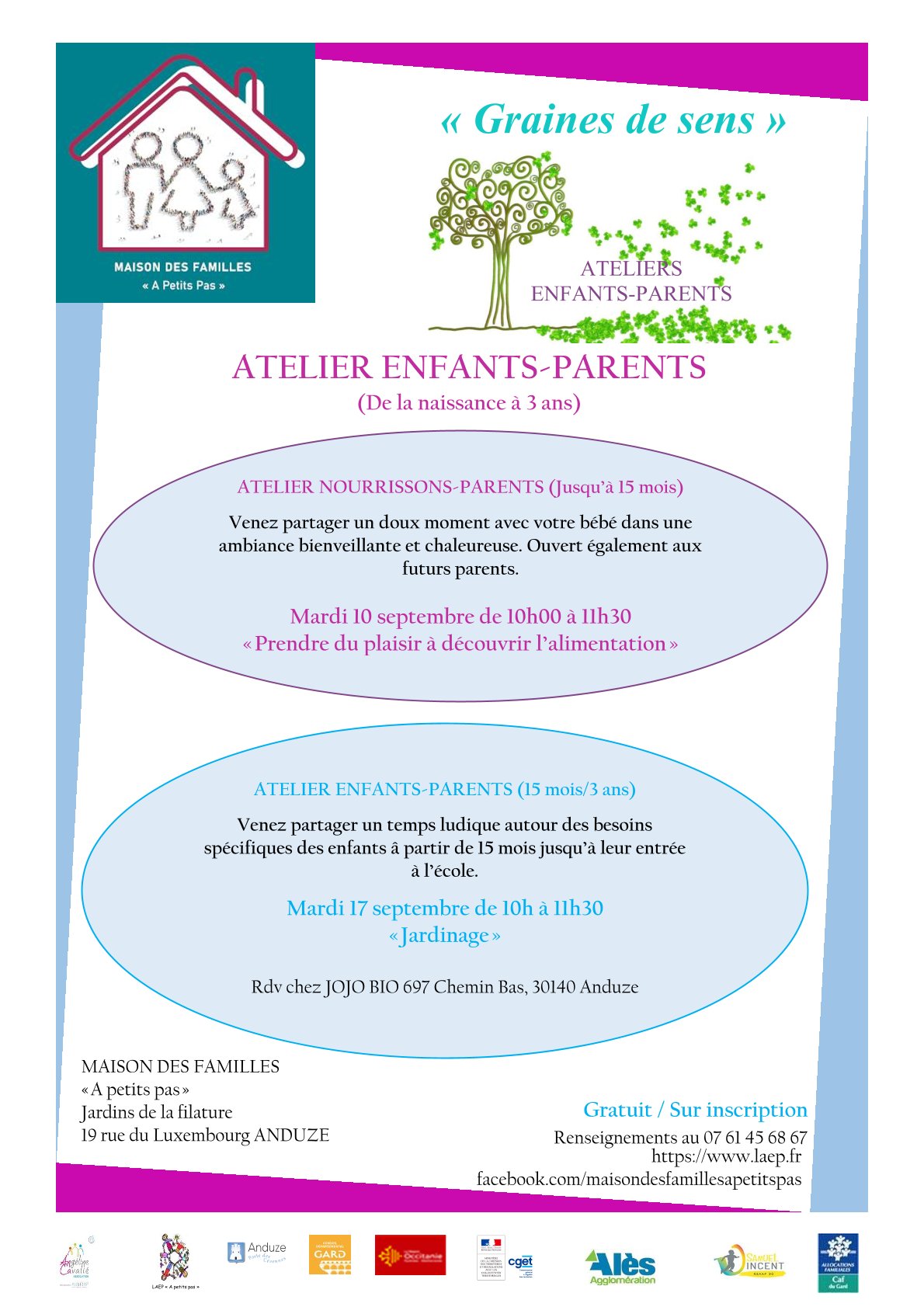 Atelier Enfants-Parents (15mois/3ans) "Jardinage"